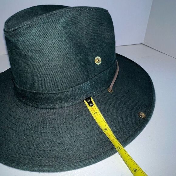 Henschel Hat Co Men’s Medium Deep Green Safari Sportsman Hat With Strap Fiahing - Picture 3 of 8